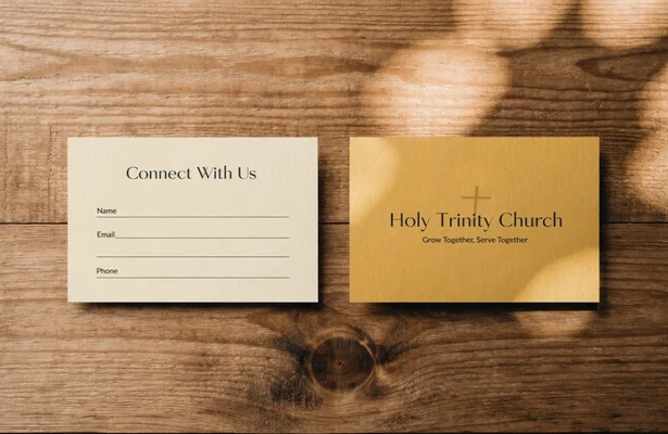 Connection card front and back
